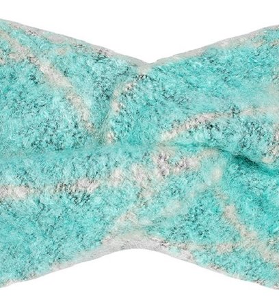 Haarband Winter Twist Soft Tie Dye Lijnen Aqua Blauw