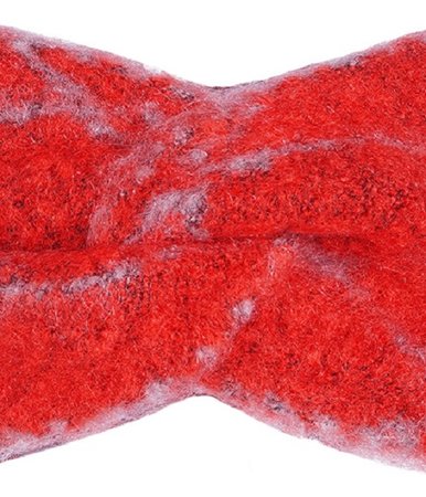Haarband Winter Twist Soft Tie Dye Lijnen Oranje