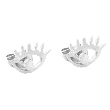 Oorbellen Minimalistisch Oog Stainless Steel Zilver