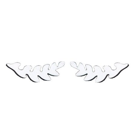 Oorbellen Minimalistisch Leaves Stainless Steel Zilver
