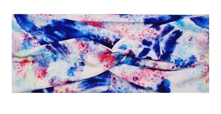 Haarband Tie Dye Print Blauw Paars