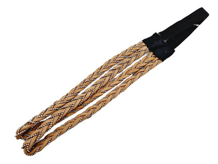 Haarband Gevlochten Veter Ketting Zilver Bruin