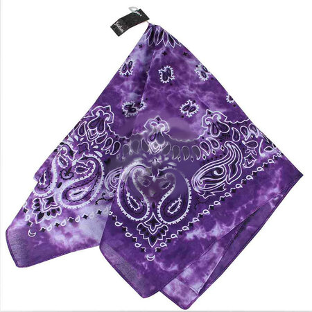 Haarband Bandana Zakdoek Tie Dye Paisley Print Paars