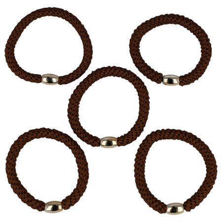 Haarelastieken Hair Tie Armband Donker Bruin