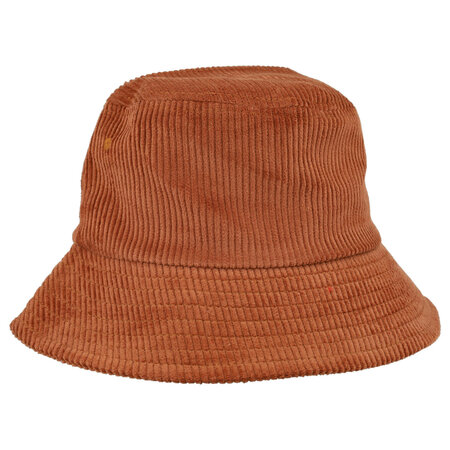 Bucket Hat Rib Stof Bruin