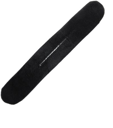Knotrolband Groot Velvet Zwart