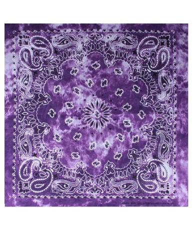 Haarband Bandana Zakdoek Tie Dye Paisley Print Paars