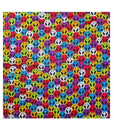 Bandana Zakdoek Peace Zwart Color
