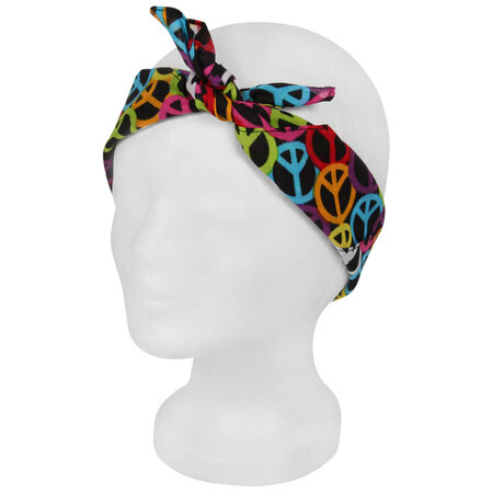 Bandana Zakdoek Peace Zwart Color