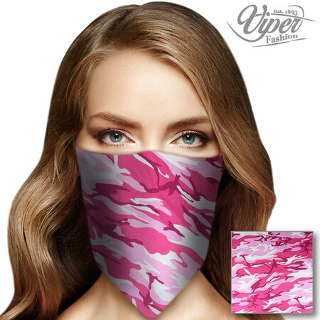 Bandana Zakdoek Camouflage Print Roze