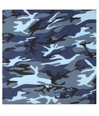Bandana Zakdoek Camouflage Zwart Wit Grijs