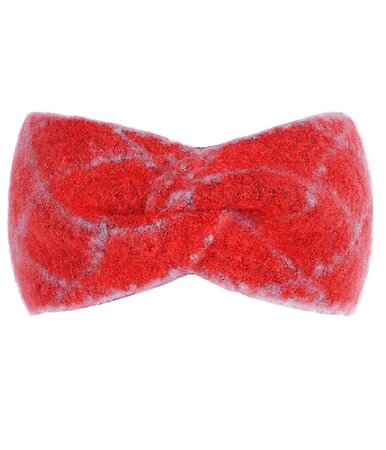 Haarband Winter Twist Soft Tie Dye Lijnen Oranje