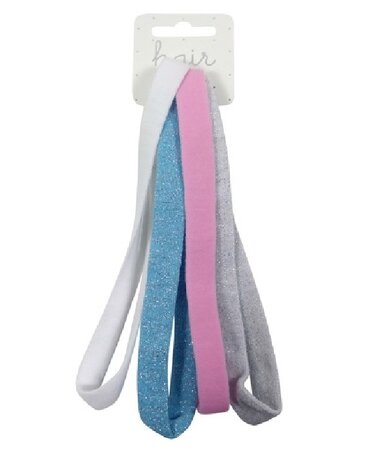 Haarband Jersey Sport Color Pastel  Wit Roze Blauw Zilver