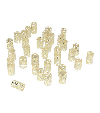 Haarringen Dreadlock Cuffs Opengewerkt Fantasie Zilver