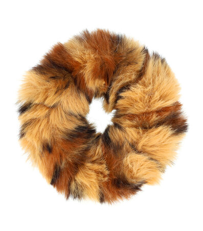 Scrunchie Haarelastiek Furry Panter Bruin