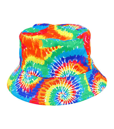 Bucket Hat Omkeerbaar Tie Dye Regenboog Color