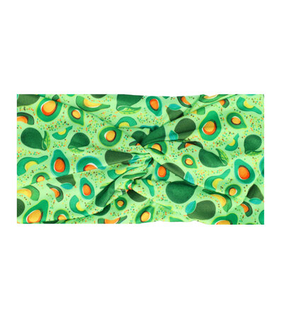 Haarband Knoop Avocado Print 11cm Groen