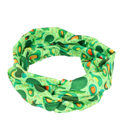 Haarband Knoop Avocado Print 11cm Groen