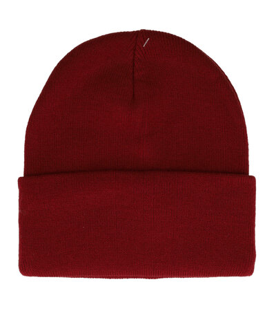 Beanie Muts Basic Donker Rood