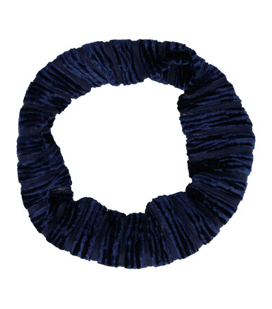 Haarband Streep 7cm Velvet Donker Blauw
