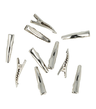 Haarspeld Alligator Gebogen 3cm Zilver 100 Stuks