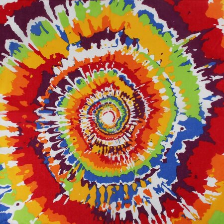 Haarband Bandana Zakdoek Tie Dye Regenboog Print Multi Color 