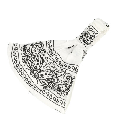 Haarband 3-in-1 Paisley Print Stof Wit