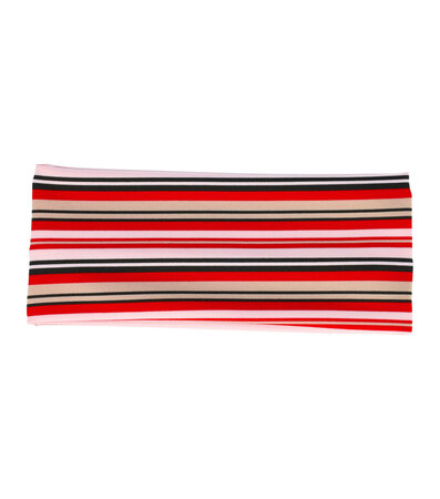 Haarband Streep 8cm Zwart Beige Roze Rood