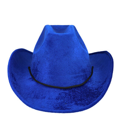 Cowboyhoed Velvet Blauw