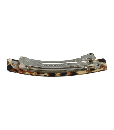Haarspeld Recht Panter Print 10,5cm Bruin