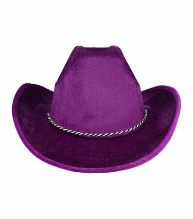 Cowboyhoed Velvet Paars