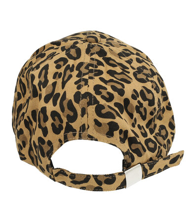 Cap Panter Print Maat 54cm - 58cm Zwart Bruin