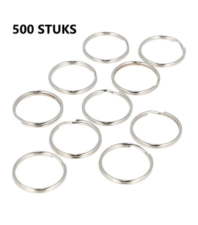 Sleutelringen 30mm Zilver 500 Stuks