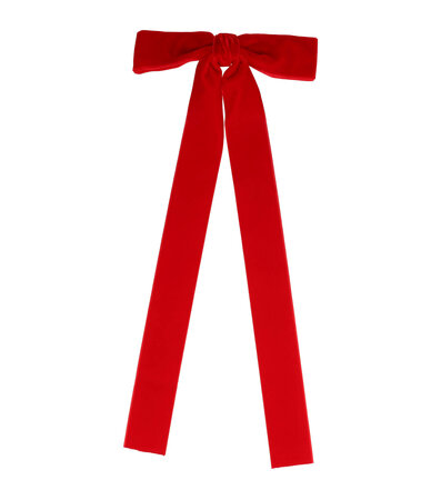 Haarspeld Strik Linten Lang Velvet Rood