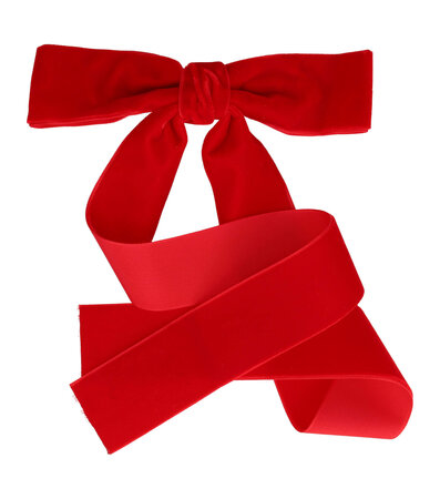 Haarspeld Strik Linten Lang Velvet Rood