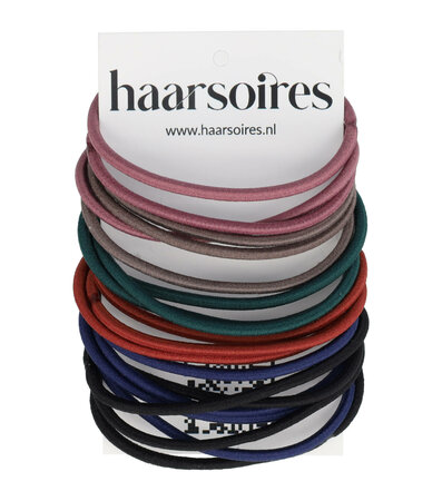 Haarelastieken Dun 5cm 20 Stuks Warme Kleuren