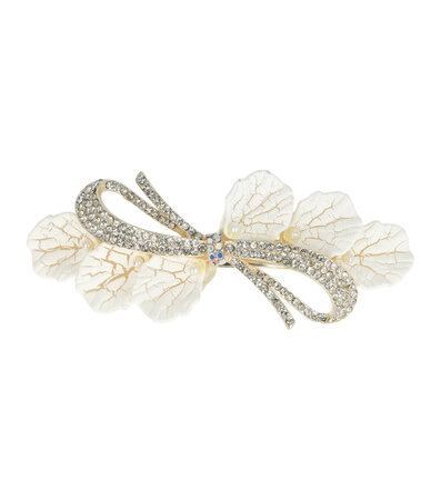 Haarspeld Strik Blad Strass Steentjes Parels 9cm Goud Zilver Wit