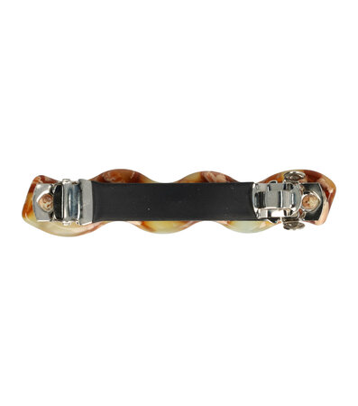 Haarspeld Marmer Print Wave Anti Slip 6,5cm Bruin Groen