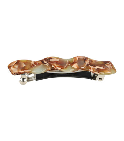 Haarspeld Marmer Print Wave Anti Slip 6,5cm Bruin Groen
