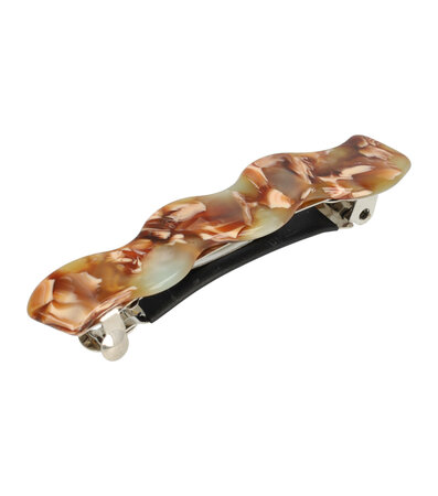 Haarspeld Marmer Print Wave Anti Slip 6,5cm Bruin Groen