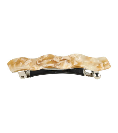 Haarspeld Marmer Print Wave Anti Slip 6,5cm Duo Beige
