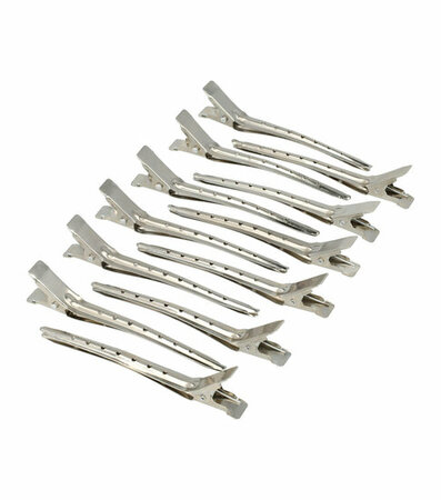 Haarspeld Afdeelklemmen 8cm Zilver