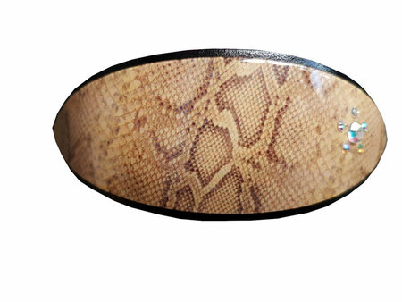 Haarspeld Snake Print Geel