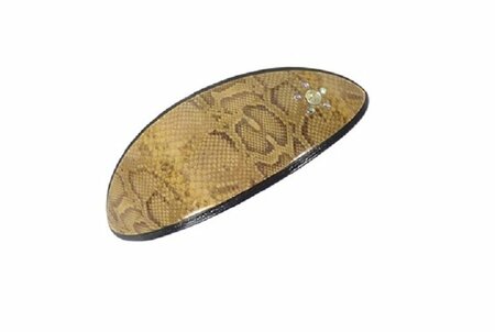 Haarspeld Snake Print Geel