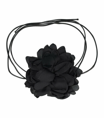 Haarband Veter Bloem Zwart
