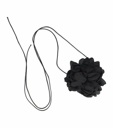 Haarband Veter Bloem Zwart