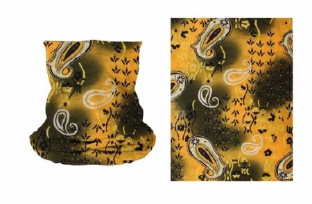 Haarband Multifunctioneel Paisley Print Geel