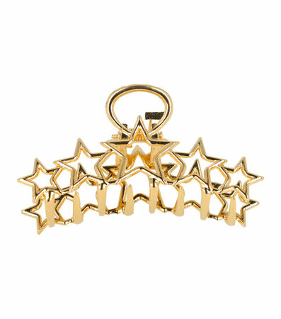 Haarspeld Klem Open Ster Vorm Metaal 8cm Goud