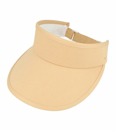 Zonneklep Stevige Klep Verstelbaar Maat 54cm - 59cm Beige