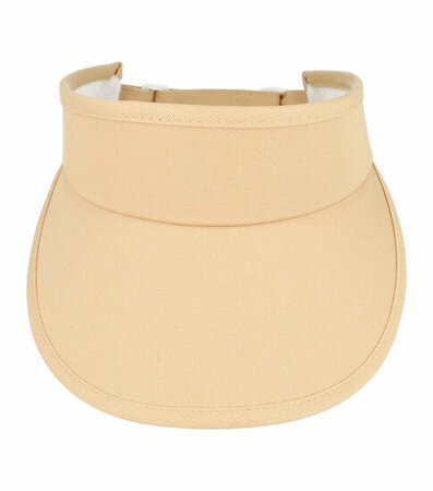 Zonneklep Stevige Klep Verstelbaar Maat 54cm - 59cm Beige